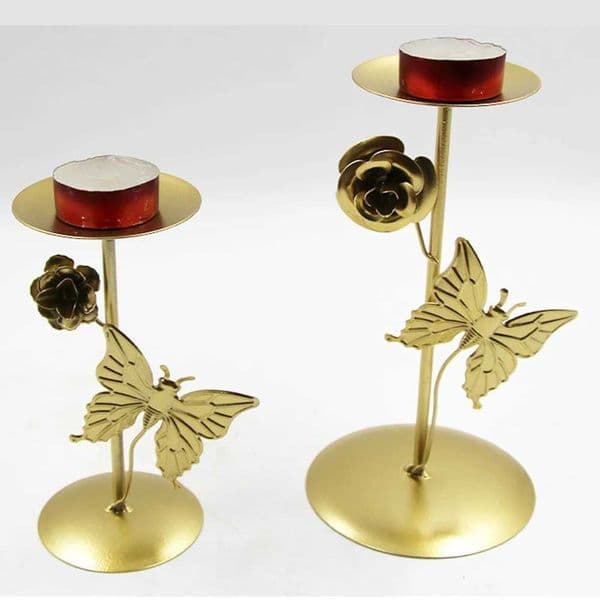 Butterfly Flower Candle Holders Ornament Romantic Wedding Candlestick Candle Stand For Home DecorDrop Shipping Y240823