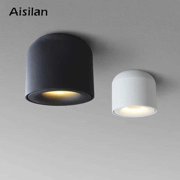 Aisilan Surface Mounted LED Downlight Ceiling Light 7W 9W CRI97 Matte Aluminum COB Chip Spot Light For Living Room Kitchen Y240822
