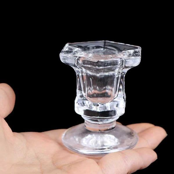 Wedding Candlestick Transparent Crystal Glass Candle Stand Dining Home Decor Y240823