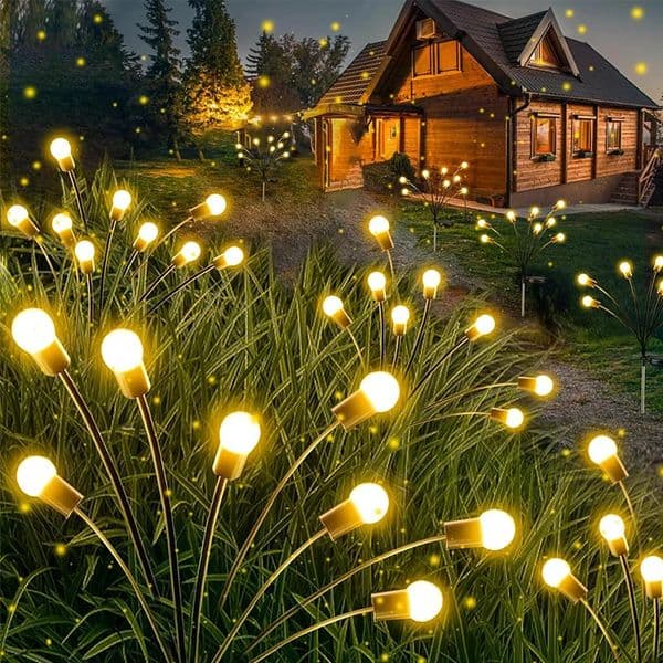 upgrade of garden lights solar powered firefly outdoor waterproof vibrating decoration 240823