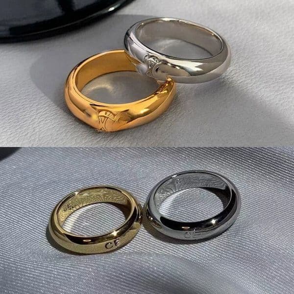 Designer Ring Love Ring Men Women Nail Ring Stainless Steel Letter Gold Silver Ring Wedding Jewelry Size5-11