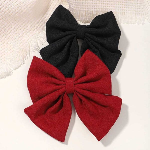 1 solid color cotton hair bow with clip suitable for children and girls handmade hair clip bucket headband childrens hair accessory gift W240822