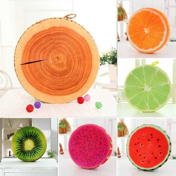 Cushion Cushion Home Fruit Pillow Pillow Pattern Plush Decor Sofa Watermelon Kiwi Orange Dragon 6 Styles Cushion Home TextileXJ2408