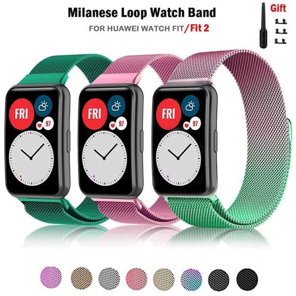 Milanese Band For Huawei Watch FIT Strap smart Magnetic Loop stainless steel metal bracelet for Huawei Watch fit 2 Accessories Z240824