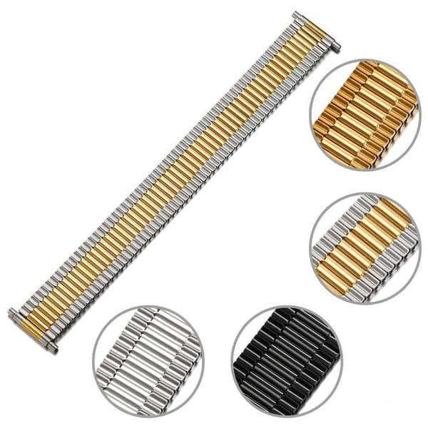 16mm to 22MM Twist-O-Flex Stainless Steel Stretch Watch Band Strap Band Bracelet Fit For smart watch Z240824