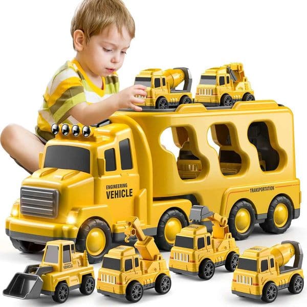 Diecast Carrier Truck Toy Automotive Engineering Vehicle Excavator Bulldozer Truck Model Kit Preschool Education Toys W240823