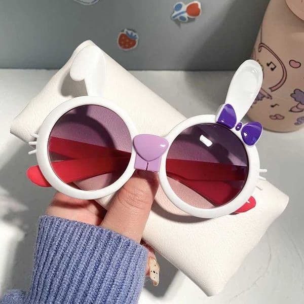 New Cute Cartoon Rabbit Ear Sunglasses Boys Girls Cartoon Sun glasses Children Lovely Fashion Design Decorative eyewear Y240824