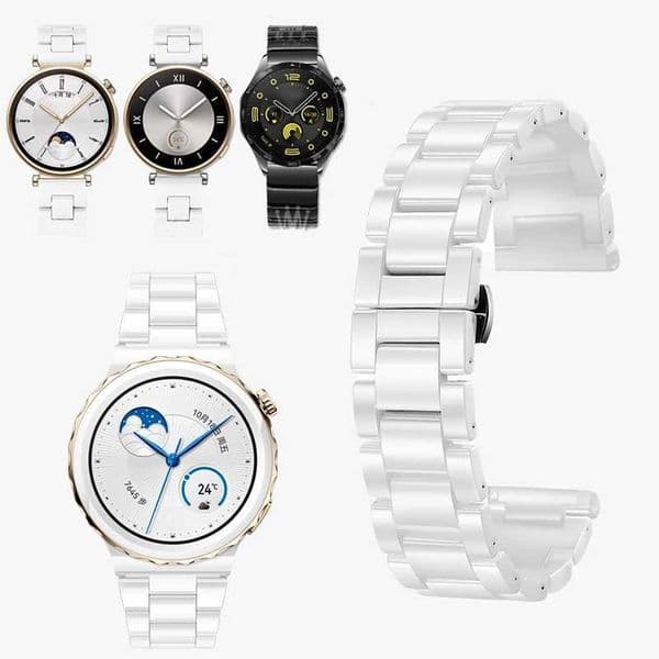 18 20mm 22mm Smart bracelet For Huawei Watch GT4 4PRO GT3 3PRO GT GT2 ceramic Steel strap 41mm 46mm Samsung men women watchband Z240824
