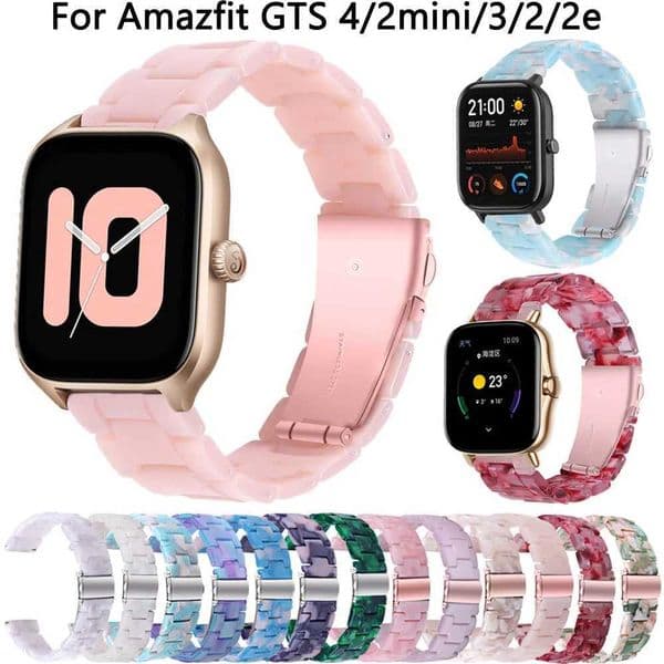 Watch Band 20mm Resin Smart Watch Strap For Huami Amazfit GTS 2 4 gts2 mini Bip U S 3 pro 2e Band Amazfit GTR 42mm Wristbands Bracelet Belt M240824