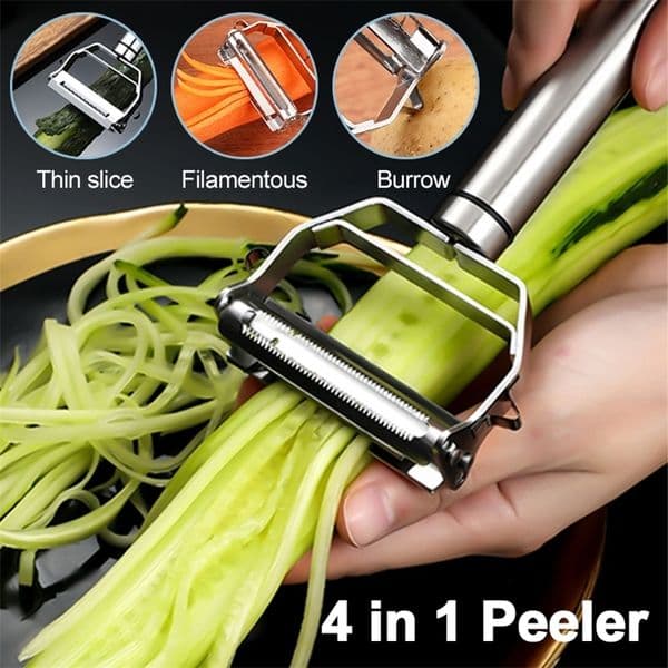 Vegetable Peeler Multifunctional Fruit And Vegetable Peeler Steel Grater Julienne Carrot Potato Cucumber Peeler Kitchen Gadget 240823