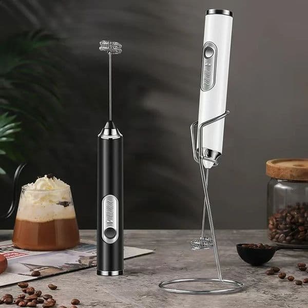Kitchen Powerful Milk Frother Handheld Foam Maker for Lattes - Whisk Drink Mixer for Coffee Electric Rechargeable Egg Beater 240824
