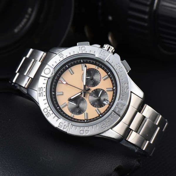 new Top Quality Wristwatches Original Brand Watches For Men Luxury Wristwatch Automatic Date quartz movement Rubber Strap Test Male Clocks