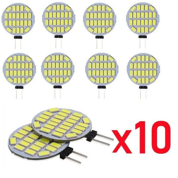 10 Pcs12V 24V AC G4 LED light 5W RV light replacement 25W halogen bulb 350LM 24LED 5730smd no flicker Range hood marine light CL240826