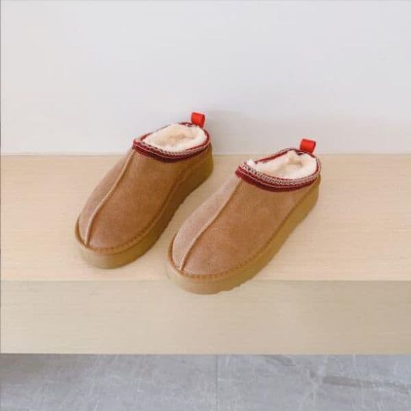slippers tasman tazz mustard designer seed chestnut fur slides sheepskin classic ultra mini platform boot winter women men slip oon shoes suede upper wool fall