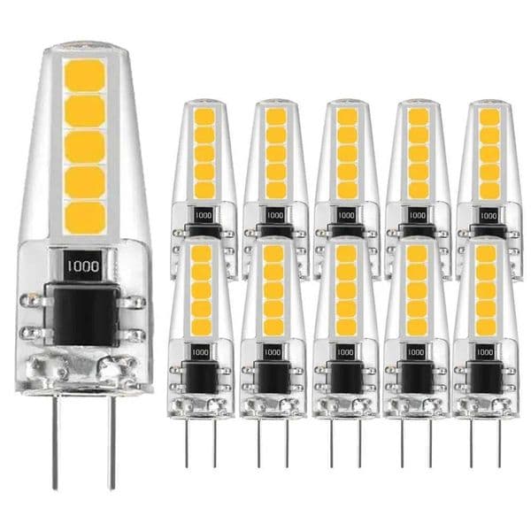 10pcs G4 LED bulbs 5W DC12V/AC220V 2835 SMD 10LED warm/cold white 360 degree angle pendant light replaces halogen lamps CL240826