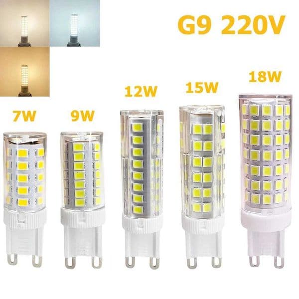 Mini G9 LED bulb 7W 9W 12W 15W 18W 220V LED corn light 2835SMD cold/warm/neutral white ceramic light CL240826