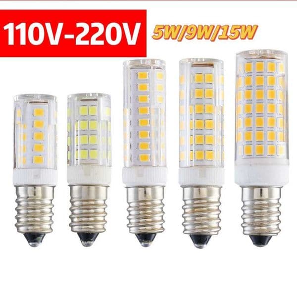 Mini E14 LED 5W 9W 15W lamp AC 110V 220V corn bulb pendant light used for decorating kitchen ventilation mechanism refrigerant CL240826