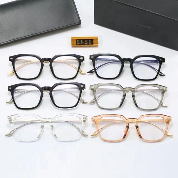 New luaury sunglasses for women classic designer sunglasses men metal glasses with full frame clear colored lenses daily light embellished sunglasses with box 2820