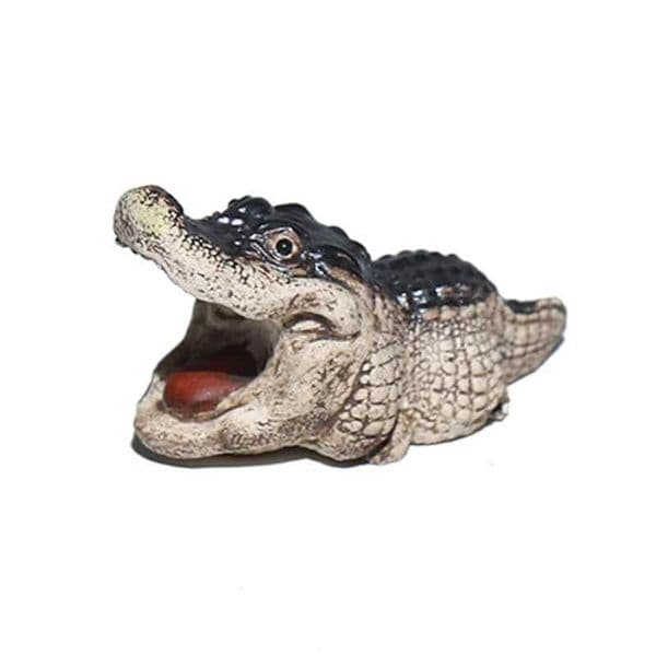 Handmade Chubby Crocodiles Figurine Tea Pet Table Decoration Tea Ceremony Collection Desktop Ornament for Home OfficeXJ240824