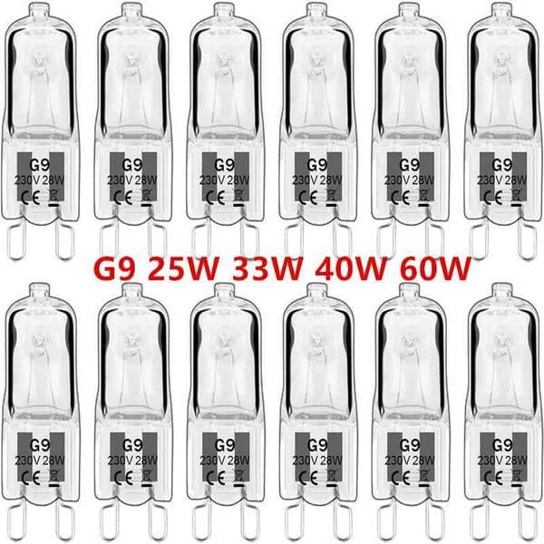 10PCS G9 20W 25W 33W 40W 60W environmentally friendly halogen light bulb capsule LED light bulb inserted pearl crystal light bulb 220V 2# CL240826