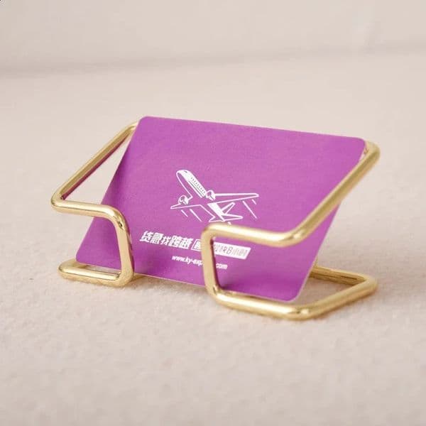1pc Desktop Business Card Holder Fashion Metal Business Card Display Holder Modern Business Name Card Stand Home Office 240826