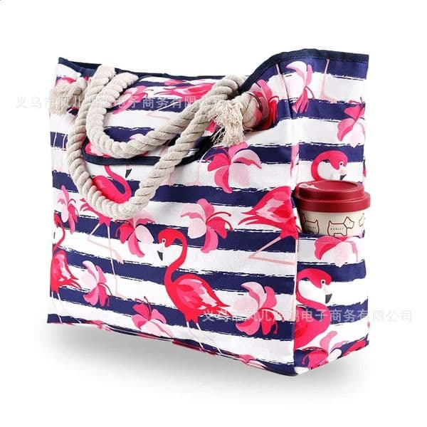 Large Capacity Multifunctional Printed Beach Bag Travel Pool Gym Essential 240826