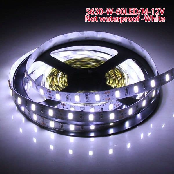 5630 SMD LED Strip light DC12V 5M 300led High Brightness flexible Led Tape Indoor Home Decoration Lamp White/Warm White D2.0