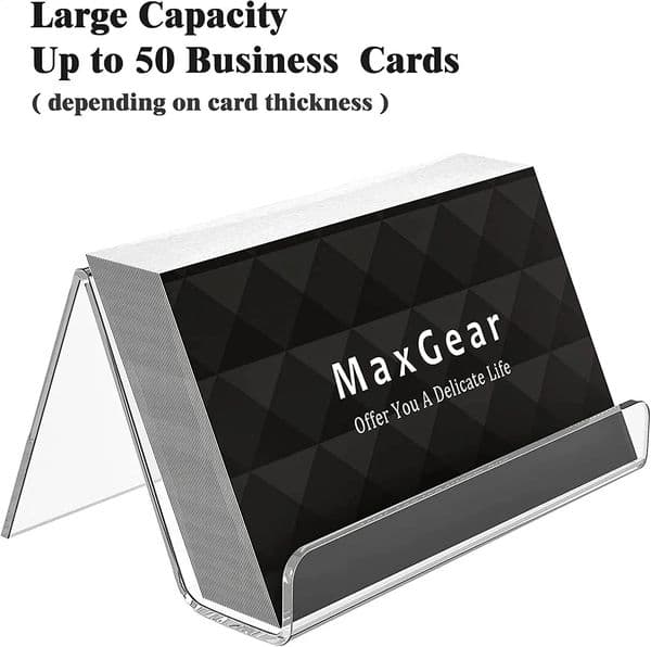 Transparent Card Display Stand Acrylic Business Card Storage Office Supplies Desktop Business Card Holder Storage Note Holder 240826