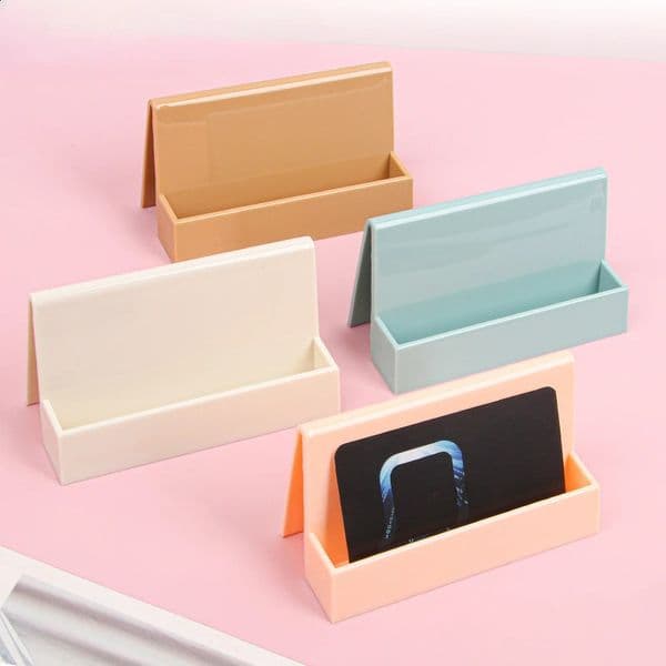 1 Pcs Creative Unique Womens Business Card Holder Desktop Card Storage Box Display Stand Business Exhibition Rack 240826