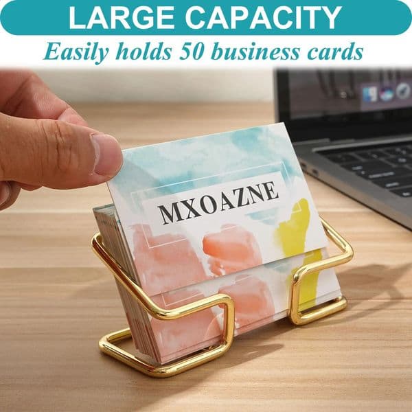 Desktop Business Card Holder Fashion Metal Business Card Display Holder Modern Business Name Card Stand Home Office 240826
