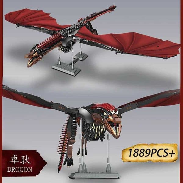 Winterfell Castle Dragon Viserion Mother Black Death Balerion Animated Action Character Building Blocks Toy CL240827