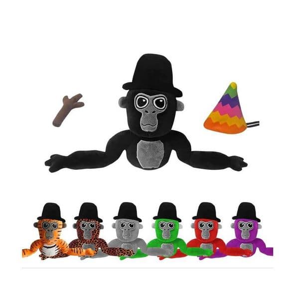 20cm Gorilla Tag Monkey Plush Toy Cute Soft Fill Cartoon Home Decoration Doll Kawaii Pillow Childrens Toy Birthday Gift W240827