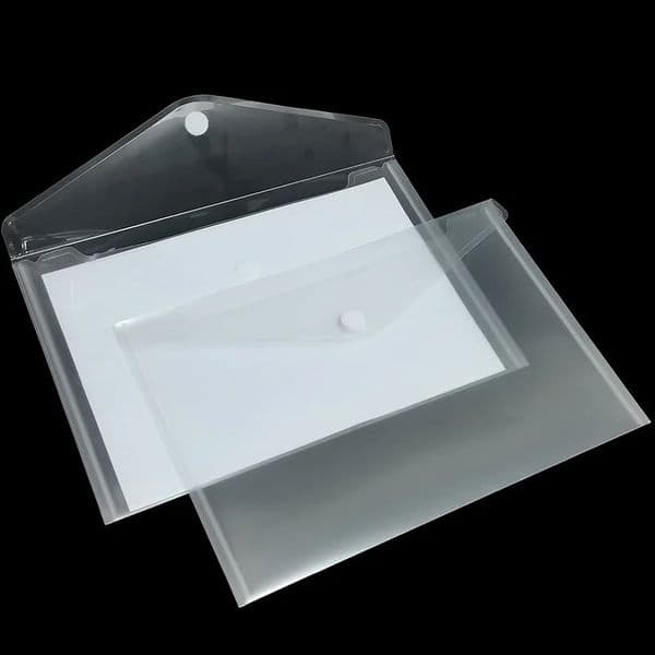A5 10-100 piecesset folder bag A5 folder transparent plastic file paper office supplies 240826