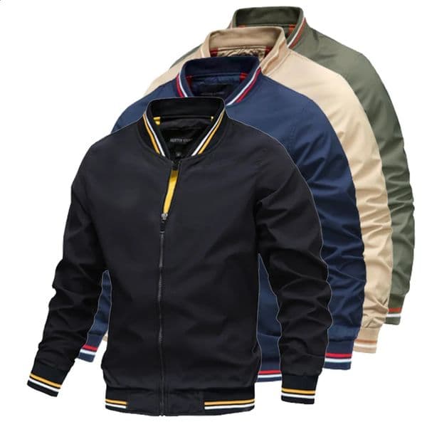 Mens bomber jacket mens spring and autumn leisure windproof aircraft pilots baseball cargo flight clothing 240827