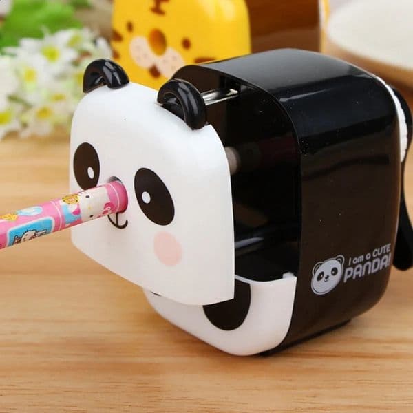 Animal Shaped Cartoon Panda Tiger Pencil Sharpener Kids School Sipplies Home Office Desktop 240826