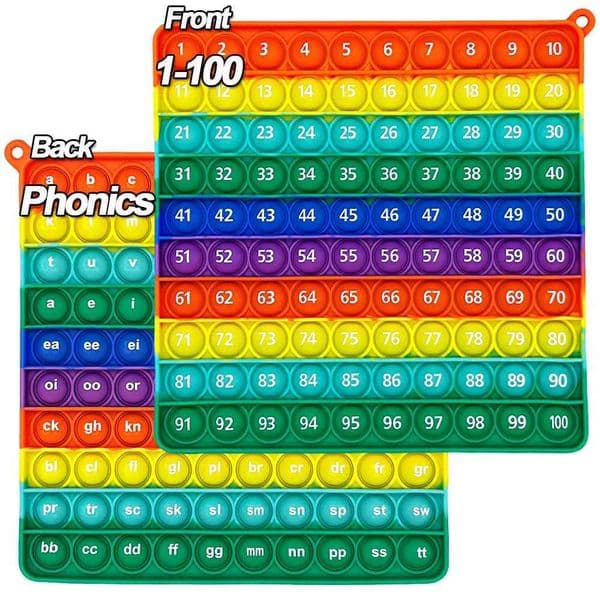1-100 Counting Numbers ABC Alphabet Speech Game Pop Fidget Toys Language Math Learning Toys Childrens Gifts W240827