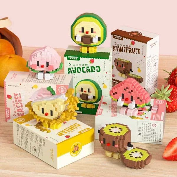 Delicious food assembly blocks cute cartoon food pictures building block assembly toys childrens birthday gifts CL240827