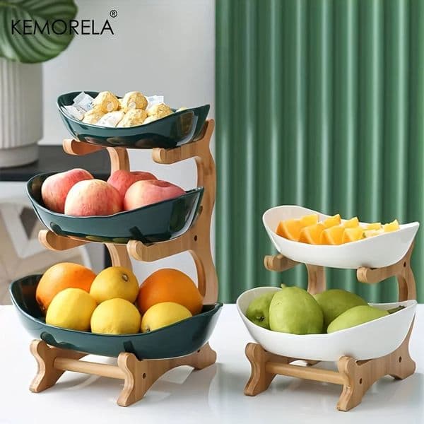 23 floor fruit tray family living room plastic snack creative modern basket sugar cake rack salad bowl 240826