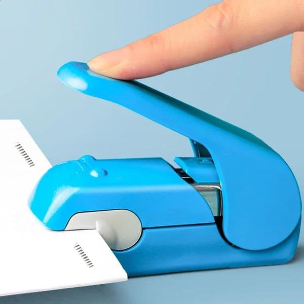 2024 1PC Stapleless Book Paper Stapling Stapler Mini Portable No staple School Office Supplies 240826