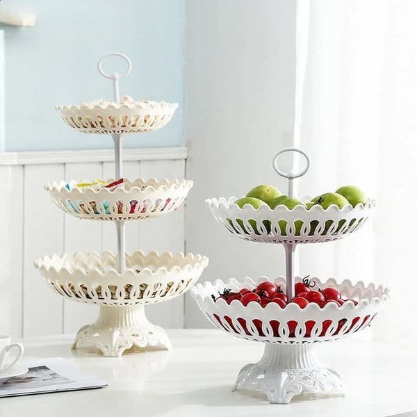 Tableware 3layer kitchen fruit bowl rack creative Nordic style snack dessert board wedding buffet party table pieces 240826