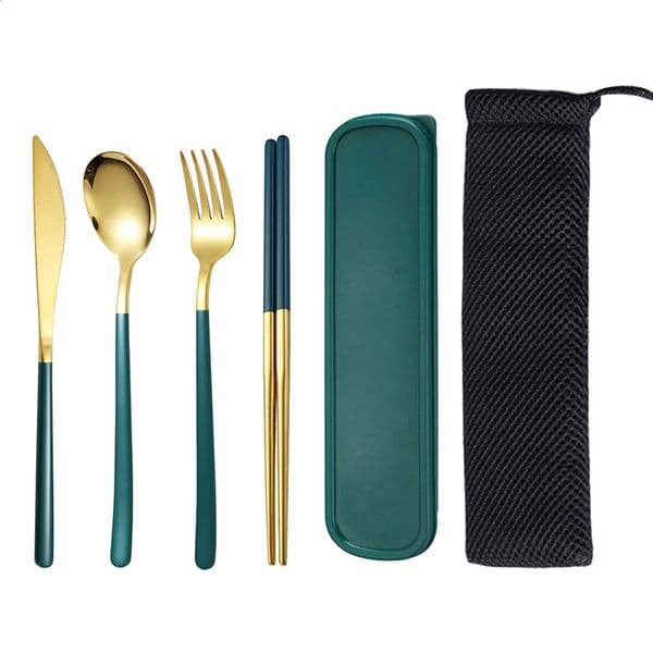 4piece tool set fork spoon box travel 240827