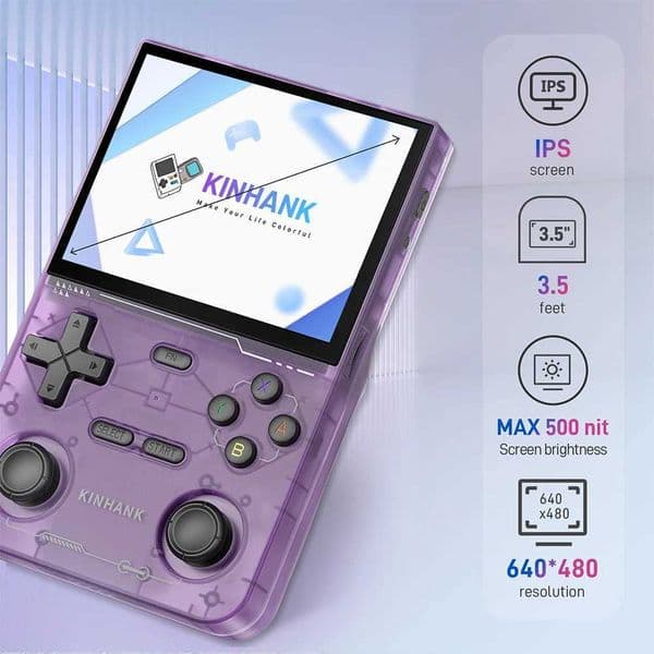 Hot Sale KINHANK K36 Retro Handheld Video Game Console 500nit 3.5-inch IPS SCREEn 16000 Game Simulator T241210