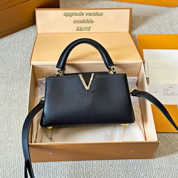 Tote Designer Bag With Handle Women Crossbody Luxury Top Quality 45678218 Cowhide Shoulder Handbags Fashion Shopping Bag 22Cm