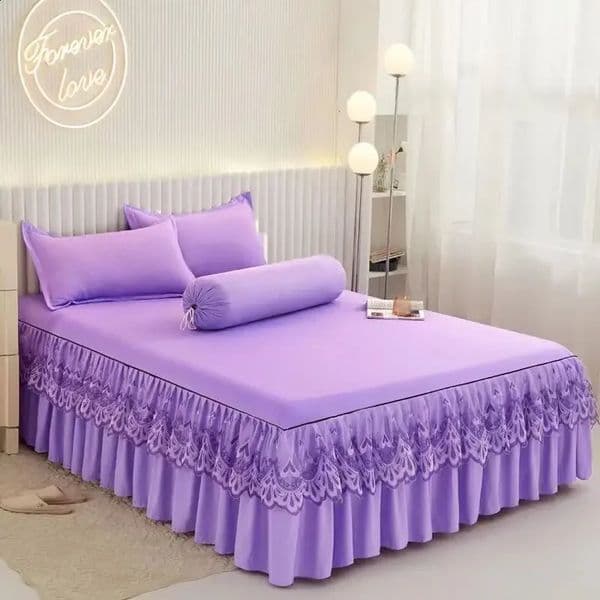 Bedding lace sets lace ski beds home textiles solid bedding bedding 240827