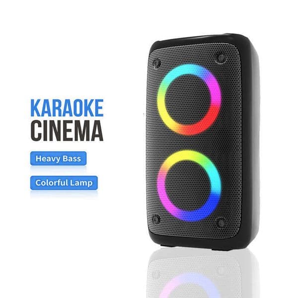 ABS-3202 Dual 3-inch Bluetooth Speaker Colorful Light Circle Outdoor Portable Loudspeaker