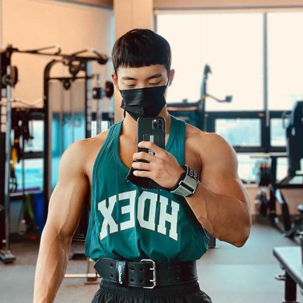 Cotton mens sports vest fashionable summer print Versatile sleeveless bone running training set fitness suitW240718