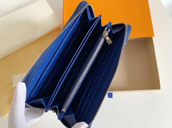 designer zippy wallets luxury coin purses denim flower letters mens women credit card holder long zipper clutch bag 60m0 high-quality 17