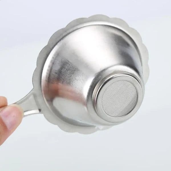 1 piece of stainless steel tea drainage double-layer fine mesh tea filter tea catcher filter screen silver color teacher household tool 240828