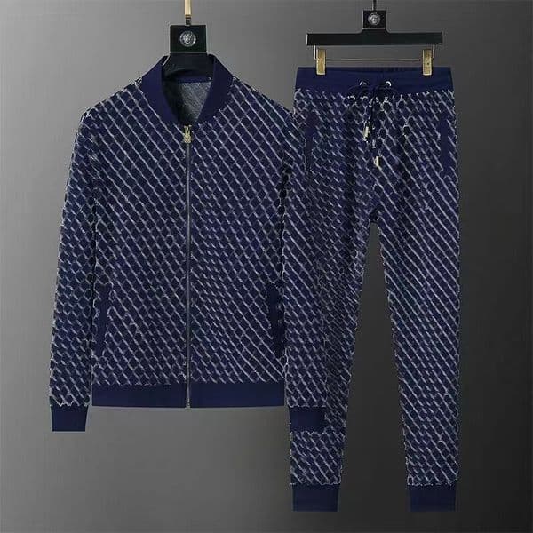Men's designer sports suit plus size 3XL luxury two-piece set autumn brand printed set cotton blend long sleeved with hat and pants sports set Asian size M-3XL