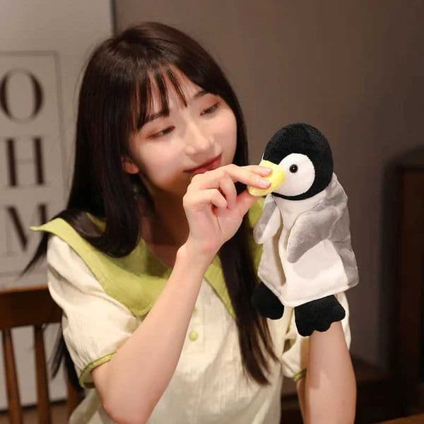 Cute Stuffed Ocean Series Plush Toys Hand Finger Story Puppet Octopus Penguin Crocodile Shark Killer Whale Kawaii Education ToysXJ240827